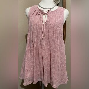 Anthropology Meadow Rue | Blush Pink Swing Tank Top Size Small NWOT